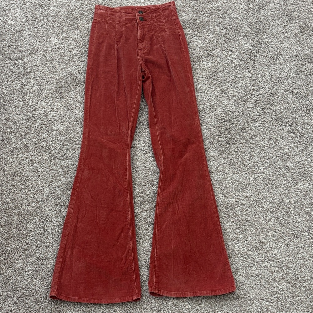 We the Free High-rise Women's Flared Corduroy pants - Rust
